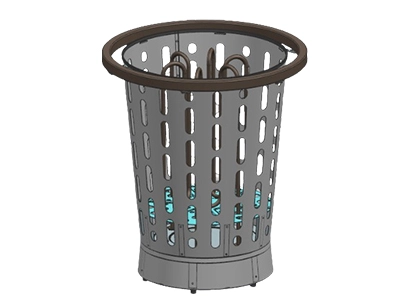 नए राउंड फिन-सौना हीटर